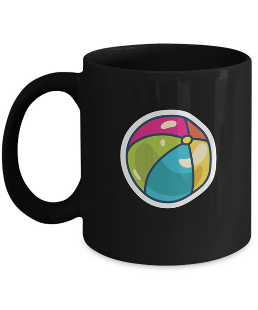 Ball Funny Black Mugs - Funny Valentines day Gifts - Christmas Gifts - Funny Black coffee mugs 11 oz