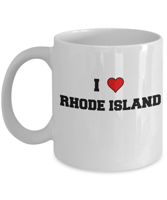Rhode Island Tea Coffee Mugs,I Love Rhode Island USA States Ceramic Coffee Mug Tea Cup Gifts Mugs 11 oz Funny Mugs