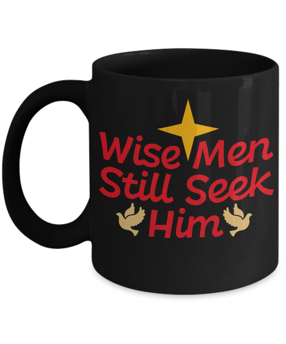 Knightmare before christmas mug - Wise Men Still Seek Him - Funny Christmas Gifts Mugs, Christmas Gifts for family Ceramic Cup Black, Funny Mugs Gift Ideas 11 Oz