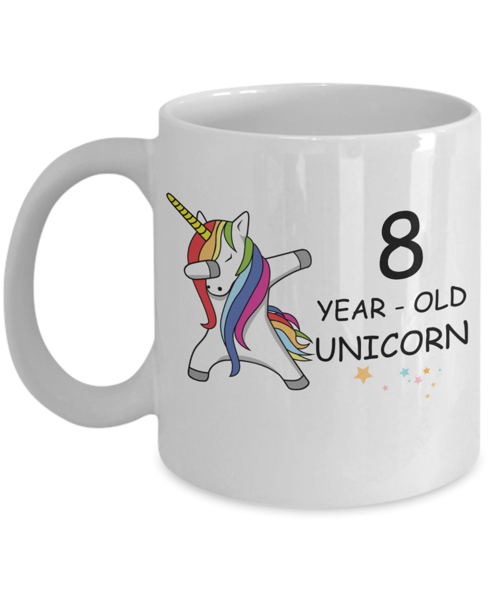 8th Birthday Gift for Women - 8 Year Old Unicorn Dabbing Mug - Funny White Porcelain Coffee 11 oz for Grandma, Mom, Sister, Best Friend, Women, Her - Legends   are Born In 2012
