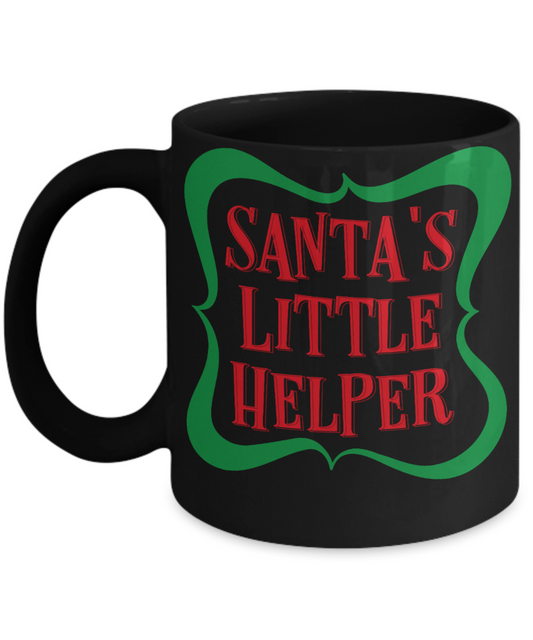 Knightmare before christmas mug - Santa's Little Helper - Funny Christmas Gifts Mugs, Christmas Gifts for family Ceramic Cup Black, Funny Mugs Gift Ideas 11 Oz