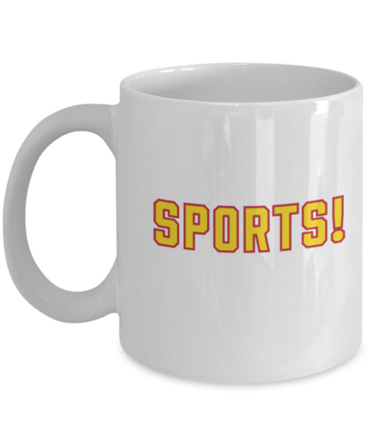 Funny coffee mugs , Sports - White Coffee Mug Porcelain Tea Cup 11 oz - Great Gift