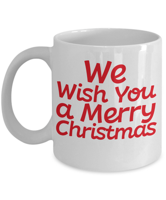 Knightmare before christmas mug - We Wish You A Merry Christmas - Funny Christmas Gift Mugs, Christmas Gifts for family Ceramic Cup White, Funny Mugs Gift Ideas 11 Oz