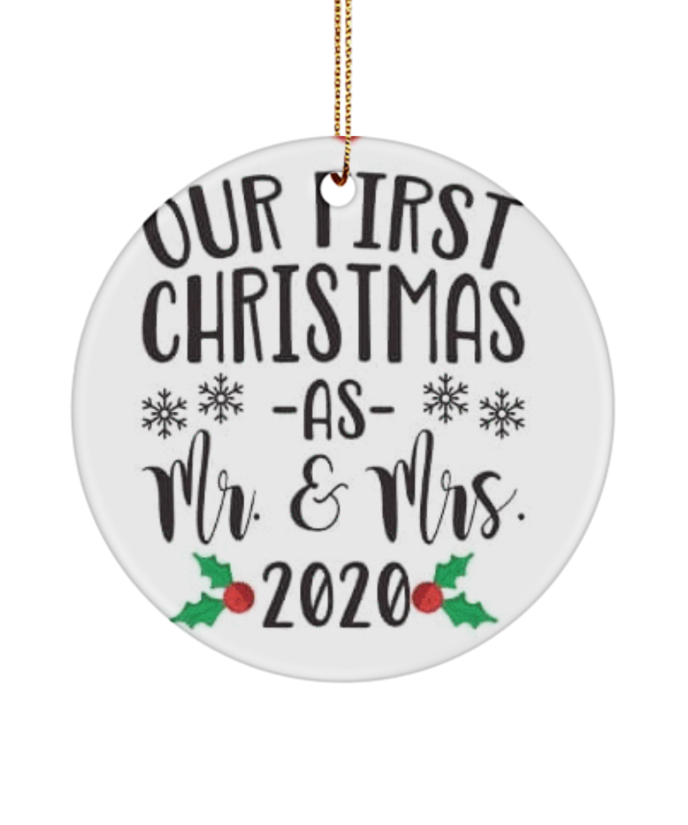 Our First Christmas Ornament - Our First Christmas Mr. and Mrs., Christmas Ornament