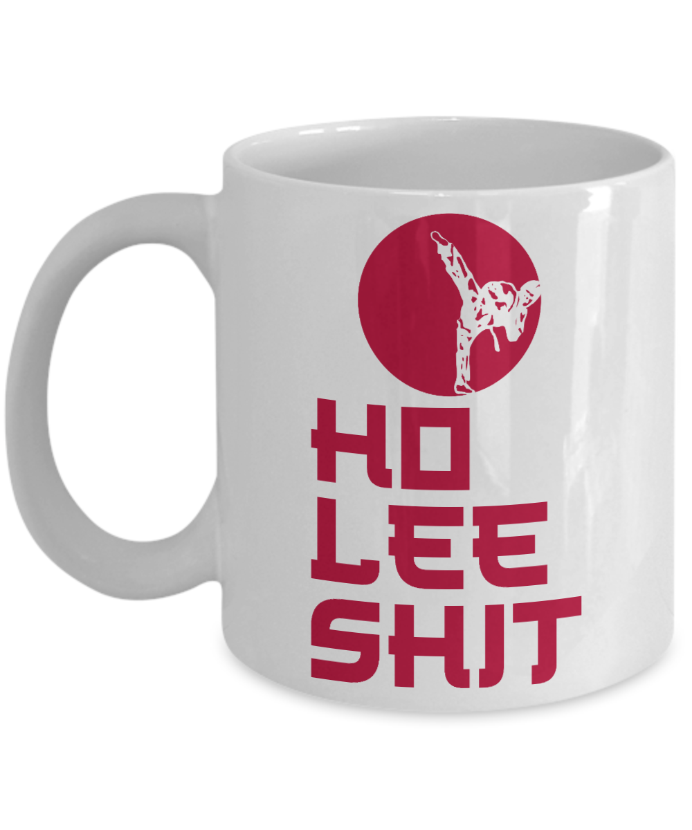 Martial Arts Master Coffee Mug, Ho Lee Shit-White Porcelain Coffee Mug 11 oz For Karate, Kung Fu, Student, Master, Instructor