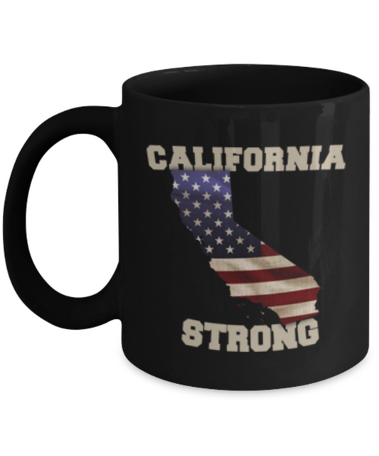 California State coffee coffee mug - Porcelain Black Funny Black coffee mugs 11 oz