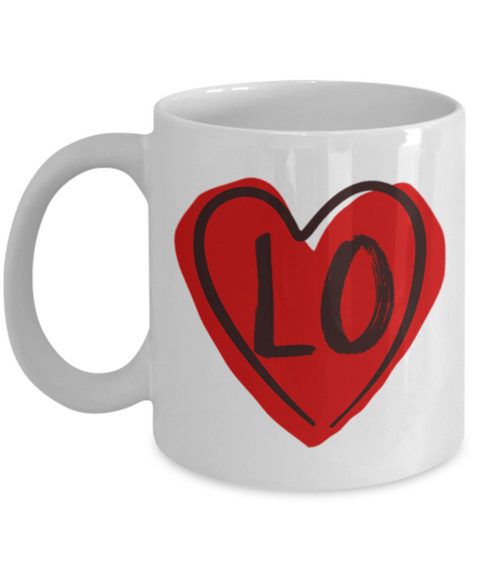 Aneversery gift - Love - Funny White Porcelain Coffee Mug Cute Ceramic Cup 11 oz