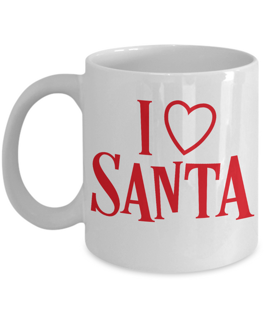 Rumbles the cloud and santa's greatest gift - I Love Santa - Funny Santa Gift Mugs, Christmas Gifts for family Ceramic Cup White, Funny Mugs Gift Ideas 11 Oz