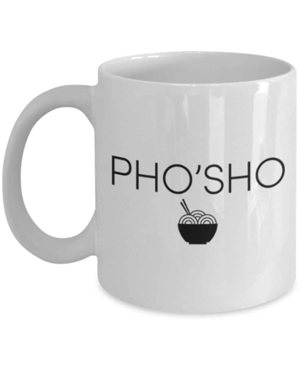 Beer Food Lovers mugs , Phosho - White Coffee Mug Porcelain Tea Cup 11 oz - Great Gift