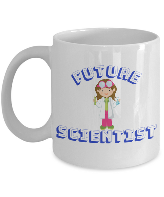 Future Scientist Coffee Cup- White Porcelain Coffee Cup,Premium 11 oz White coffee cup