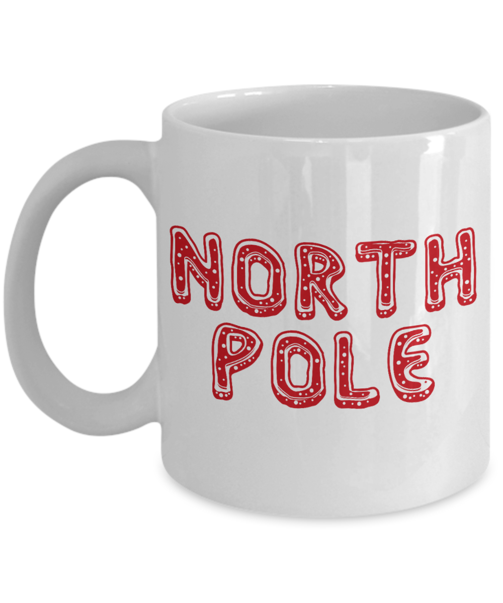 Knightmare before christmas mug - North Pole - Funny Christmas Gift Mugs, Christmas Gifts for family Ceramic Cup White, Funny Mugs Gift Ideas 11 Oz