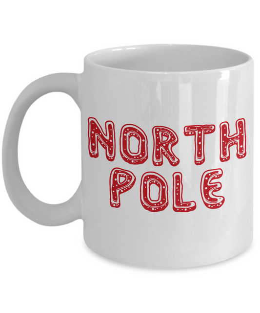 Knightmare before christmas mug - North Pole - Funny Christmas Gift Mugs, Christmas Gifts for family Ceramic Cup White, Funny Mugs Gift Ideas 11 Oz