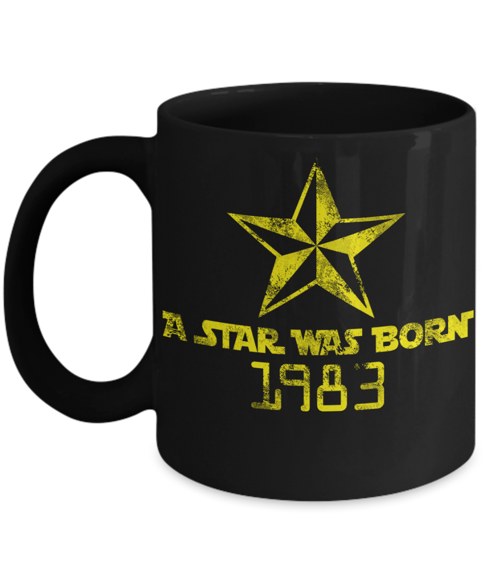 A Star Was born In 1983, Birthday Gift Premium Coffee mug-Black Coffee Mug 11 oz