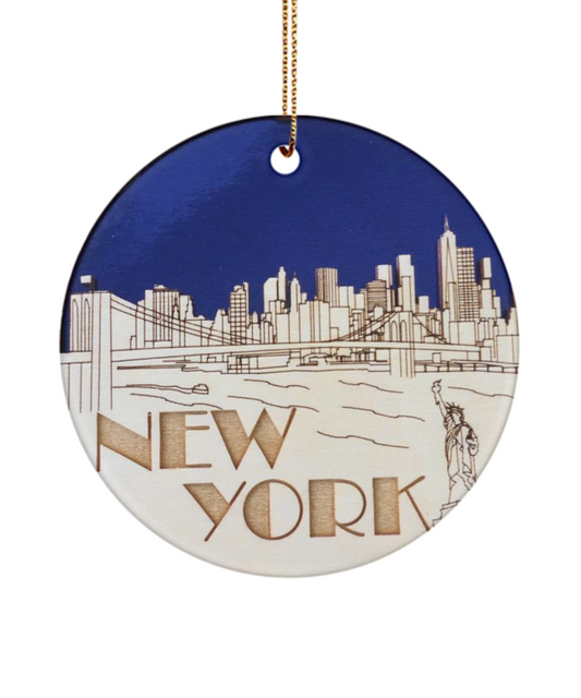 New York City Skyline Christmas Ornament - New York City Ornament,New York Ornament,New York City Skyline ,NY ornament ,NY skyline ornament