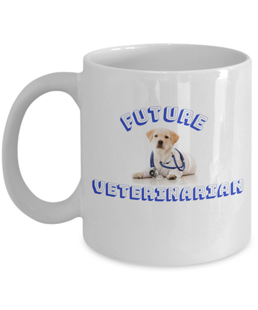Future Veterinarian Coffee Cup- White Porcelain Coffee Cup,Premium 11 oz White coffee cup