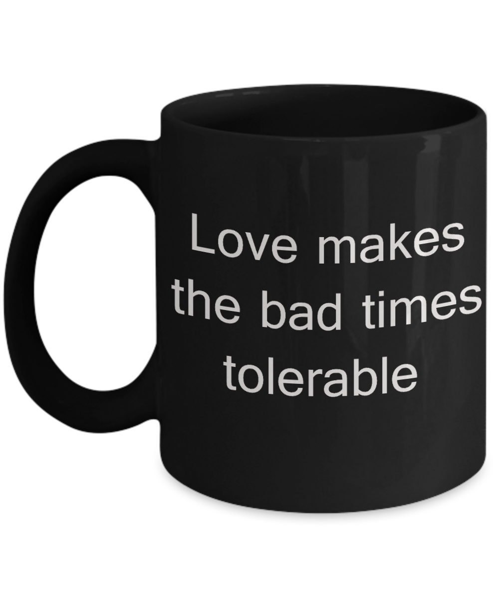 Buny lover gifts, Family Gifts - Love is the Reason for Life - Black Porcelain Coffee Cup,Premium 11 oz Funny Mugs Black coffee cup Gifts Ideas