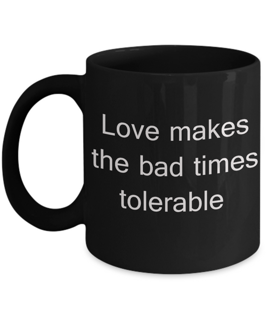 Buny lover gifts, Family Gifts - Love is the Reason for Life - Black Porcelain Coffee Cup,Premium 11 oz Funny Mugs Black coffee cup Gifts Ideas