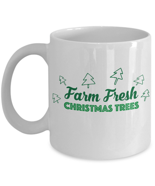 Knightmare before christmas mug - Farm Fresh Christmas Trees - Funny Christmas Gifts Mugs, Christmas Gifts for family Ceramic Cup Black, Funny Mugs Gift Ideas 11 Oz