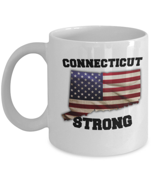 Connecticut state coffee mug - Porcelain White Funny Coffee Mug, White coffee mugs 11 oz