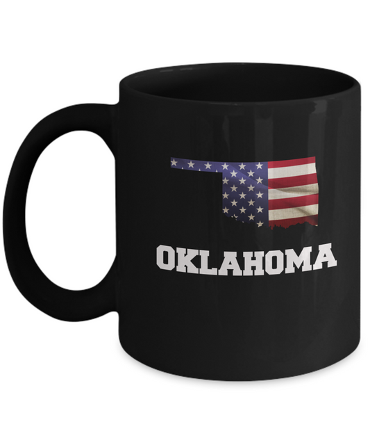 I Love Oklahoma Coffee mug sets - 11 OZ Black coffee mugs  State Love Gift Idea Cup Funny
