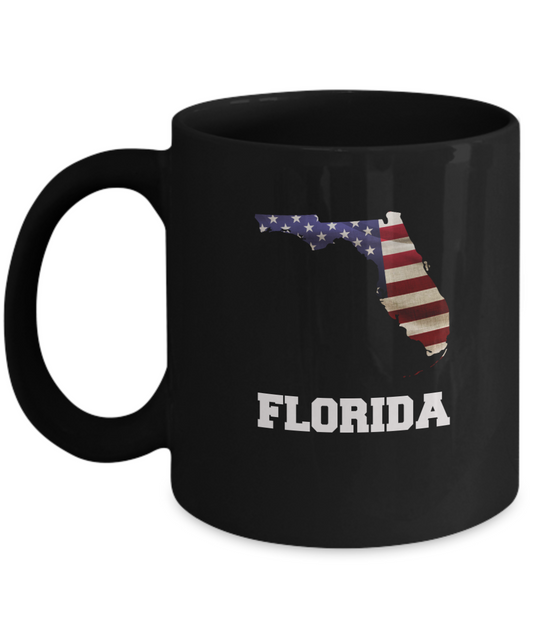 I Love Florida Coffee mug sets - 11 OZ Black coffee mugs  State Love Gift Idea Cup Funny