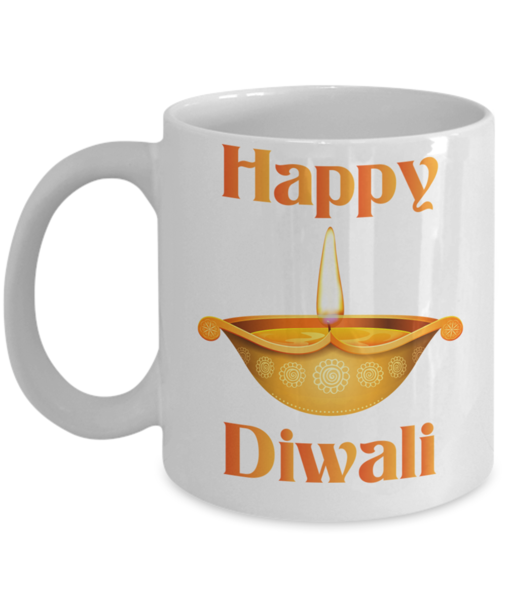 Diwali mugs - Happy Diwali - White Coffee Mug Tea Cup 11 oz Gift