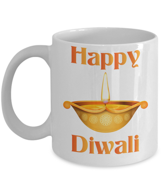 Diwali mugs - Happy Diwali - White Coffee Mug Tea Cup 11 oz Gift