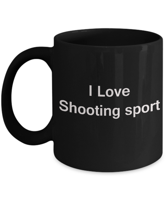 I Love Shooting Sport - I Love Lacrosse - Valentines Gifts - Porcelain Black coffee mugs 11 oz