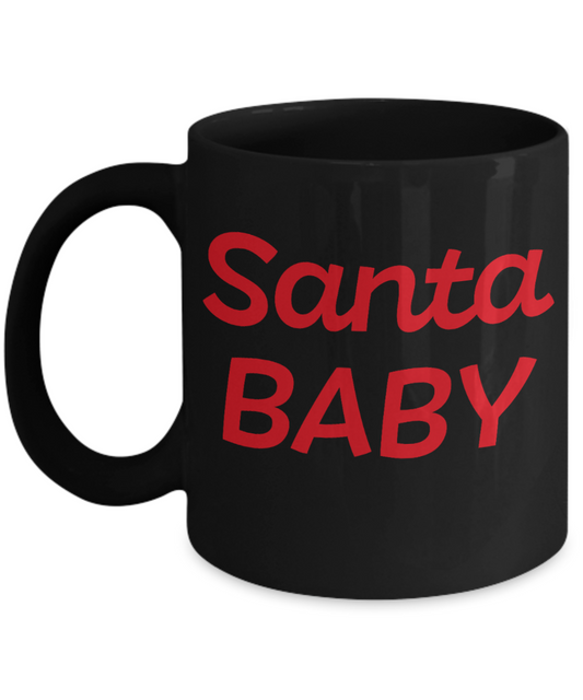 Knightmare before christmas mug - Santa Baby - Funny Christmas Gifts Mugs, Christmas Gifts for family Ceramic Cup Black, Funny Mugs Gift Ideas 11 Oz