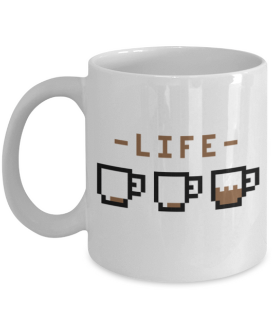 Beer Food Lovers mugs , Coffee Life - White Coffee Mug Porcelain Tea Cup 11 oz - Great Gift