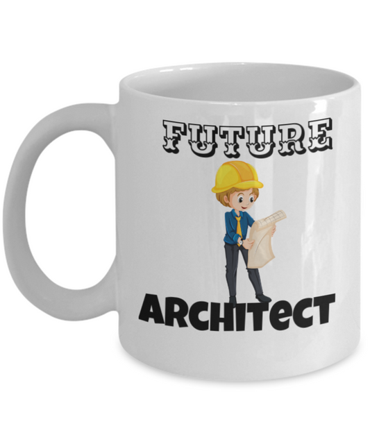 Future Architect Coffee Cup - White Porcelain Coffee Cup,Premium 11 oz White coffee cup