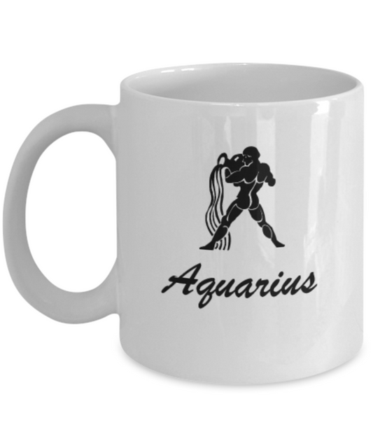 Aquarius - Aquarius Coffee Mug - Aquarius Zodiac Mug -Funny White coffee mugs 11 oz