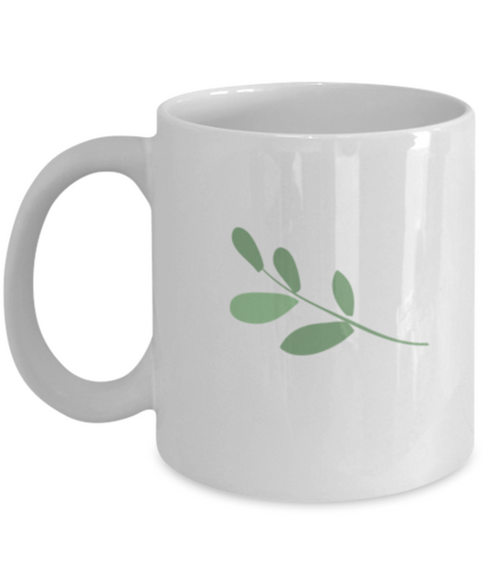 Sprig Smooth 1 Coffee Mugs - Funny Coffee Mugs -White coffee mugs 11 oz