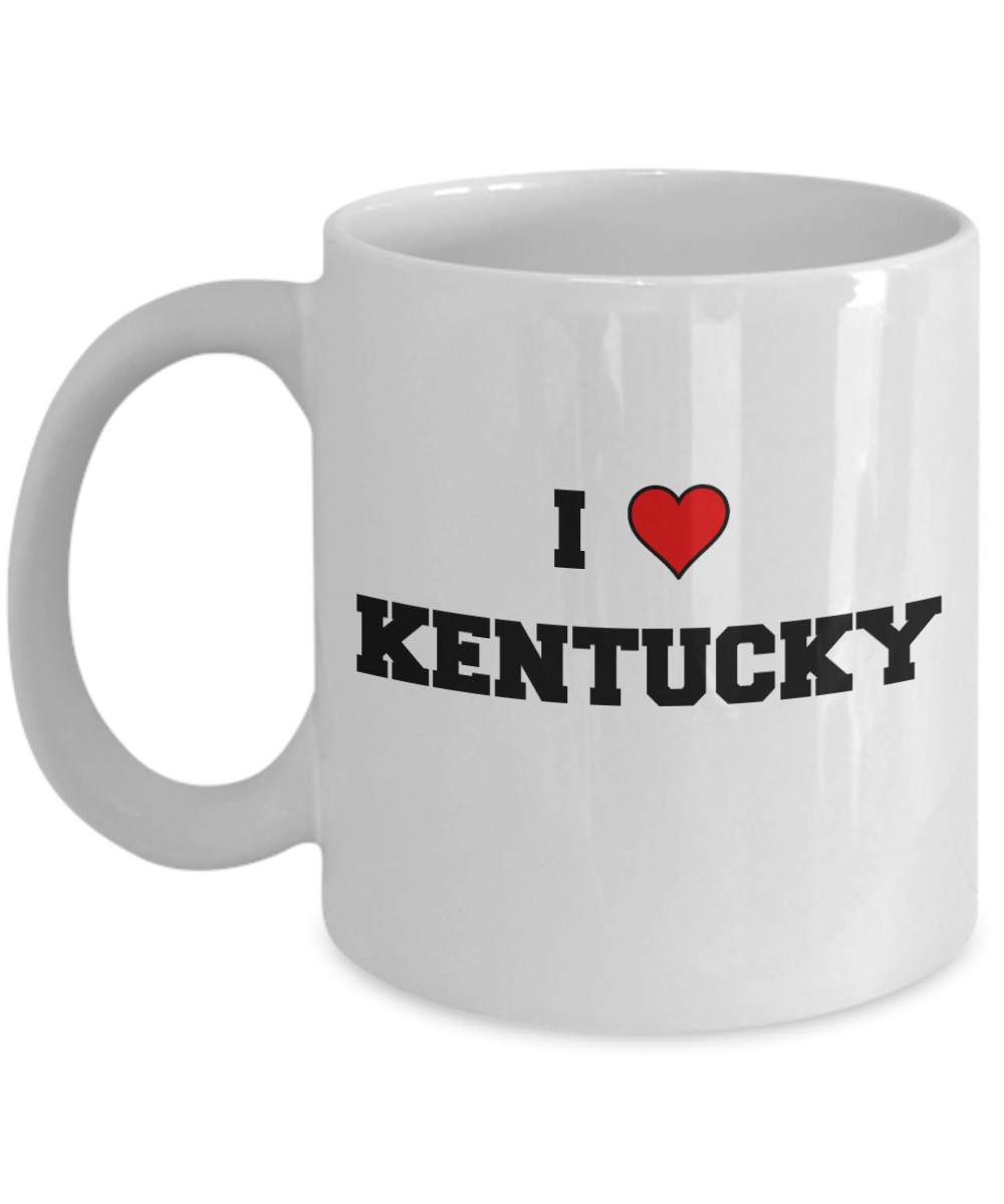 Kentucky Tea Coffee Mugs,I Love Kentucky USA States Ceramic Coffee Mug Tea Cup Gifts Mugs 11 oz Funny Mugs