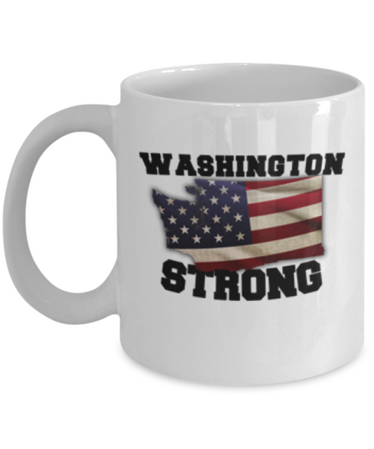 Washington State coffee mug - Porcelain White Funny Coffee Mug, White coffee mugs 11 oz
