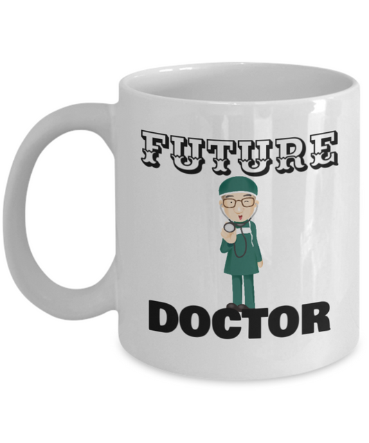 Future Doctor Coffee Cup - White Porcelain Coffee Cup,Premium 11 oz White coffee cup