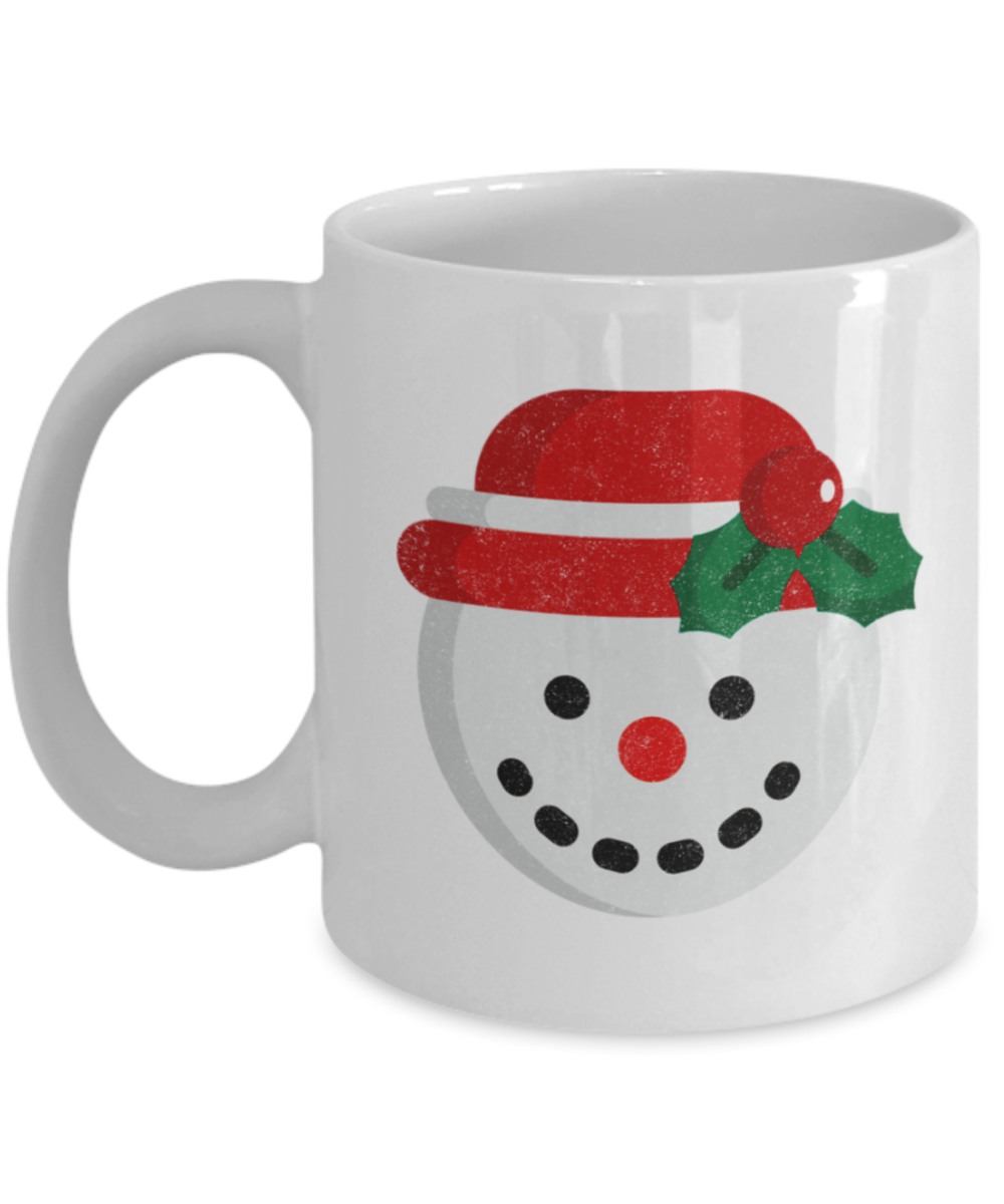 Christmas gift ideas, Snowman - Funny White Porcelain Coffee Mug Cute Ceramic Cup 11 oz