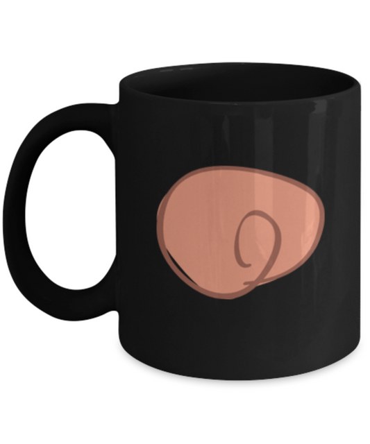 Rose Smooth 2 Black Mugs - Funny coffee mugs - Porcelain Black coffee mugs 11 oz