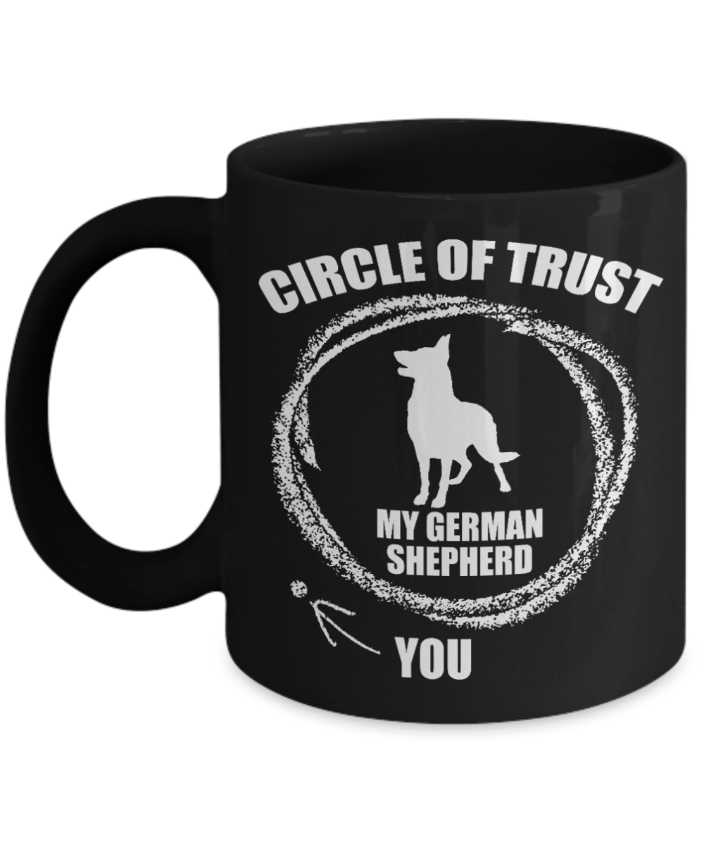 Personalized Dog Lover Coffee mug,I Trust My German Shepherd more than you-Black Porcelain Coffee Mug 11 oz