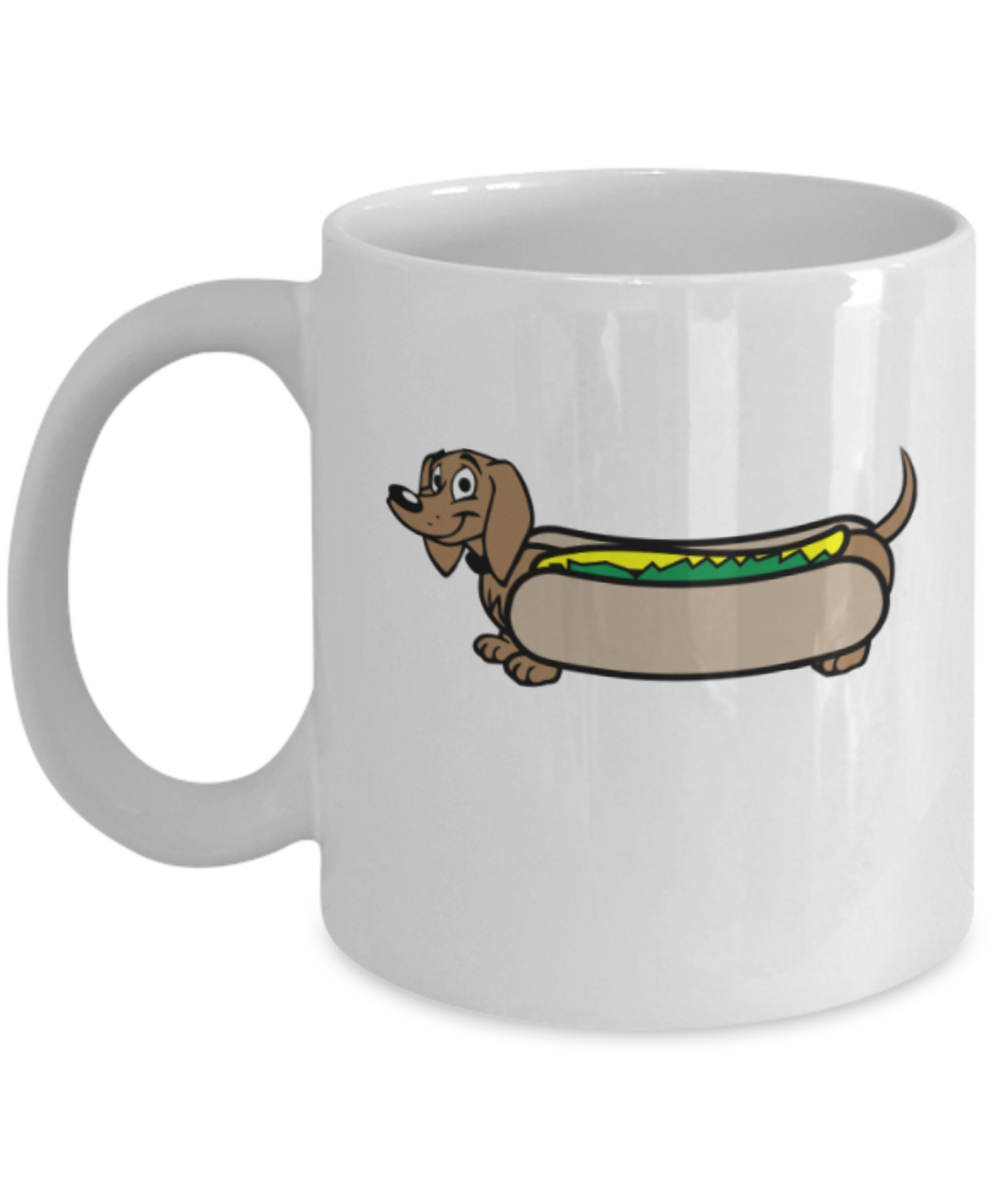 Gift gor dog lovers , Ask me about my wiener - White Coffee Mug Porcelain Tea Cup 11 oz - Great Gift