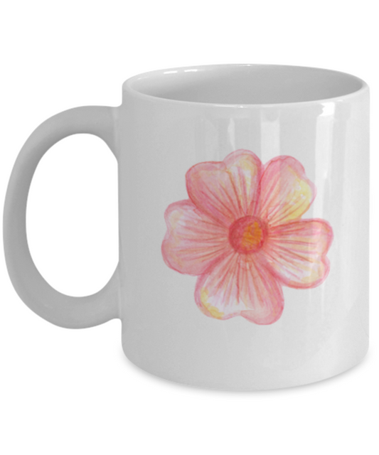 Flowers and Leaves 6 coffee mugs - Funny Christmas Gifts White coffee mugs 11 oz