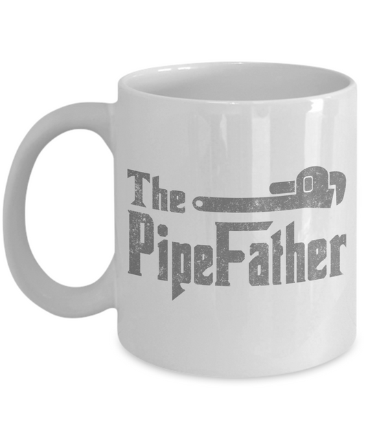 Plumber Coffee mug, The Pipe Father-White Porcelain Coffee Mug 11 oz For plumber, Father, mom,son