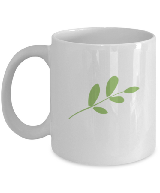 Sprig Smooth 4 Coffee Mugs - Funny Coffee Mugs - White coffee mugs 11 oz