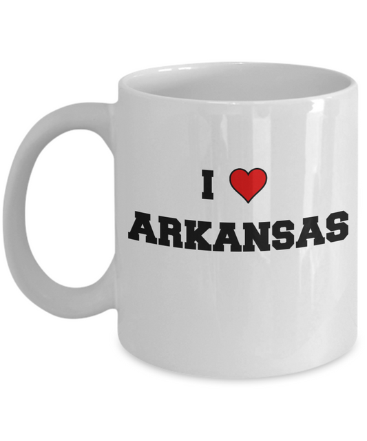 Arkansas Tea Coffee Mugs,I Love Arkansas Ceramic Coffee Mug Tea Cup Gifts Mugs 11 oz Funny Mugs