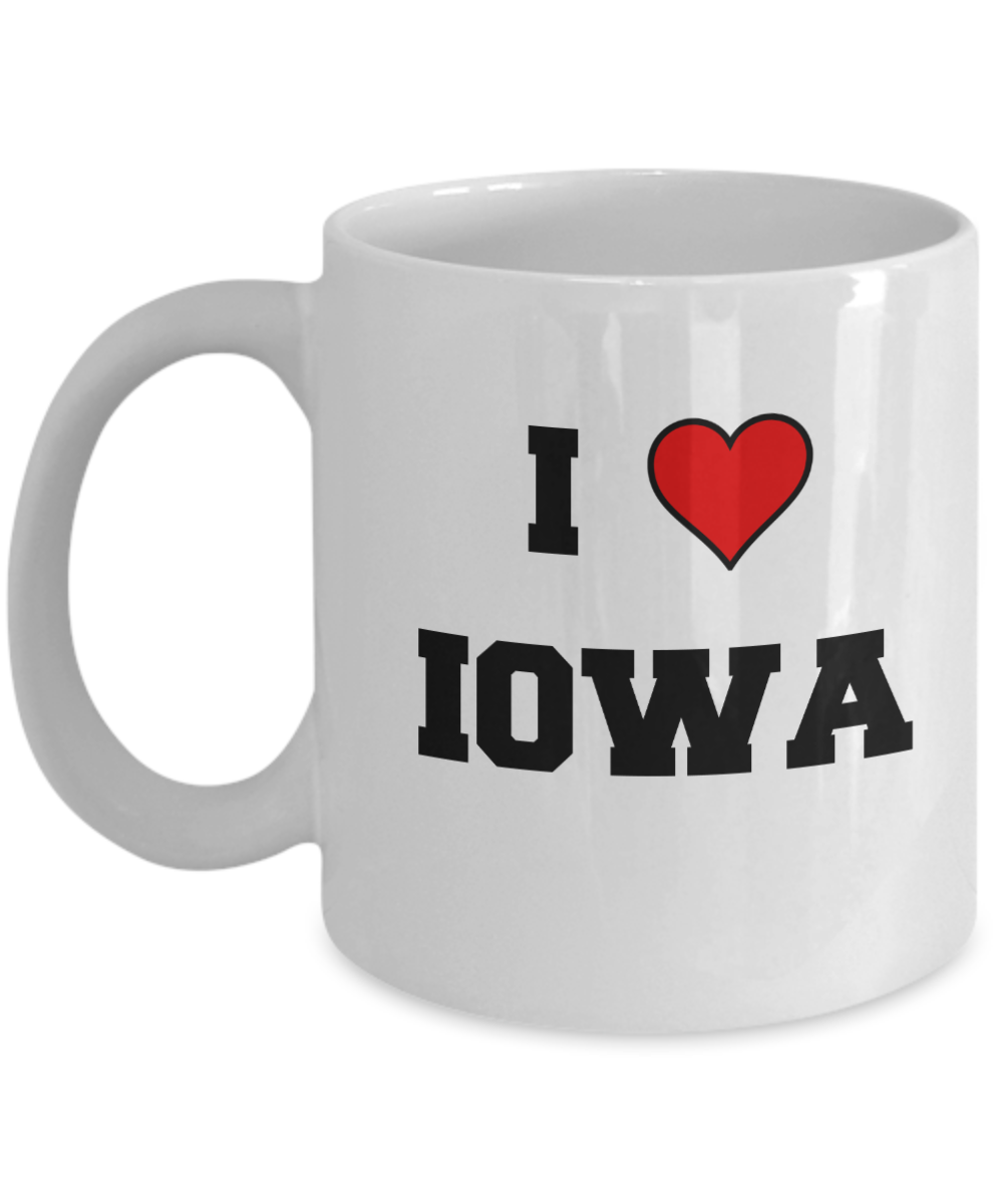 Iowa Tea Coffee Mugs,I Love Iowa USA States Ceramic Coffee Mug Tea Cup Gifts Mugs 11 oz Funny Mugs