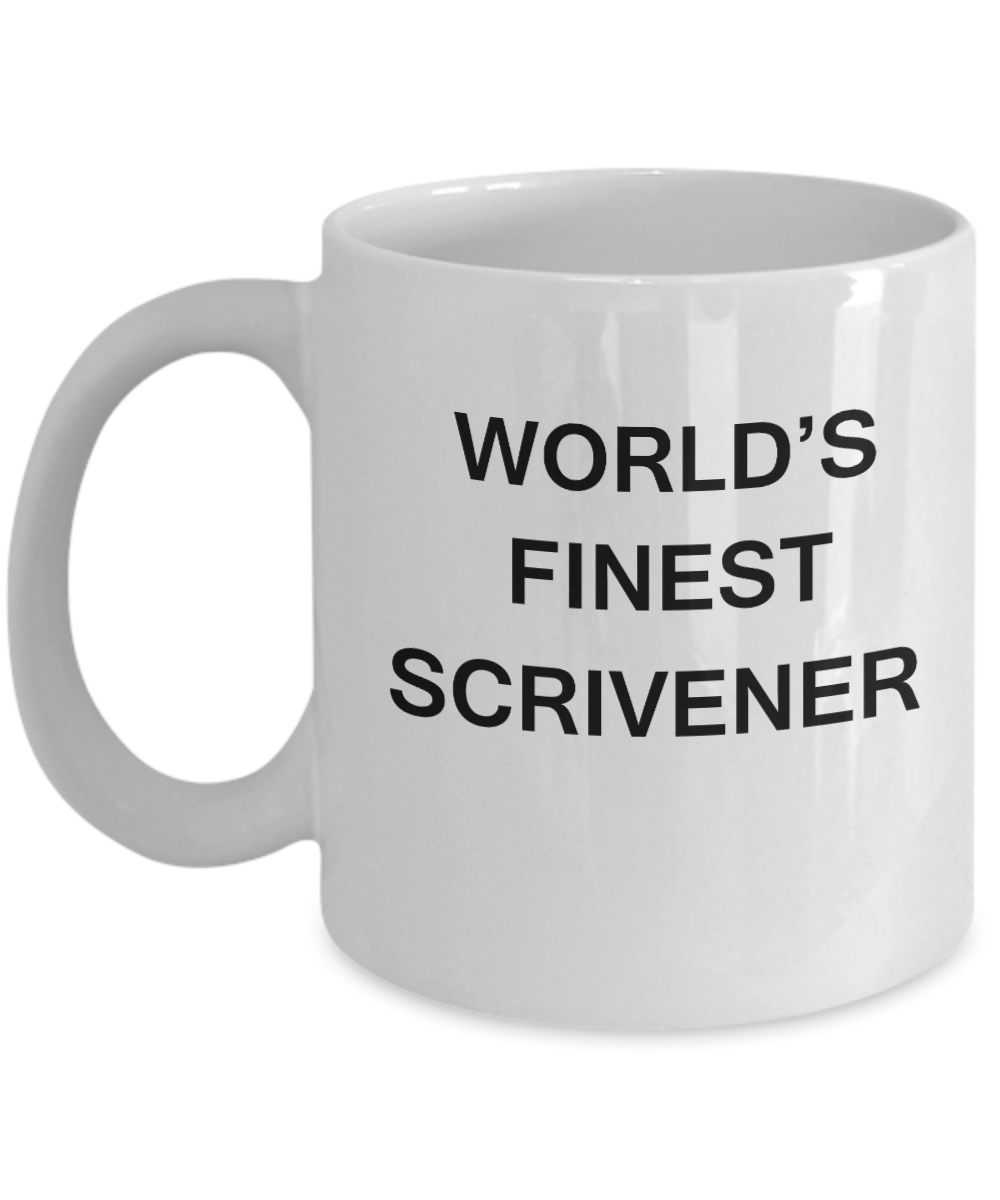 World's Finest Scrivener - Gifts For Scrivener - White coffee mugs 11 oz