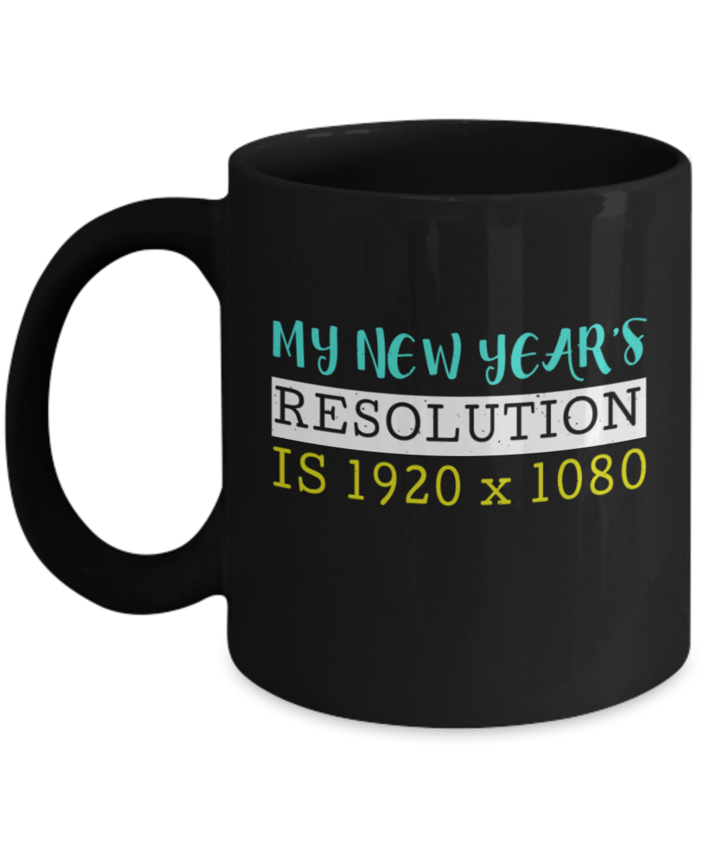 New Year gifts mugs, 1920 * 1080 new year resolution - Funny Black Porcelain Coffee Mug Cute Ceramic Cup 11 oz