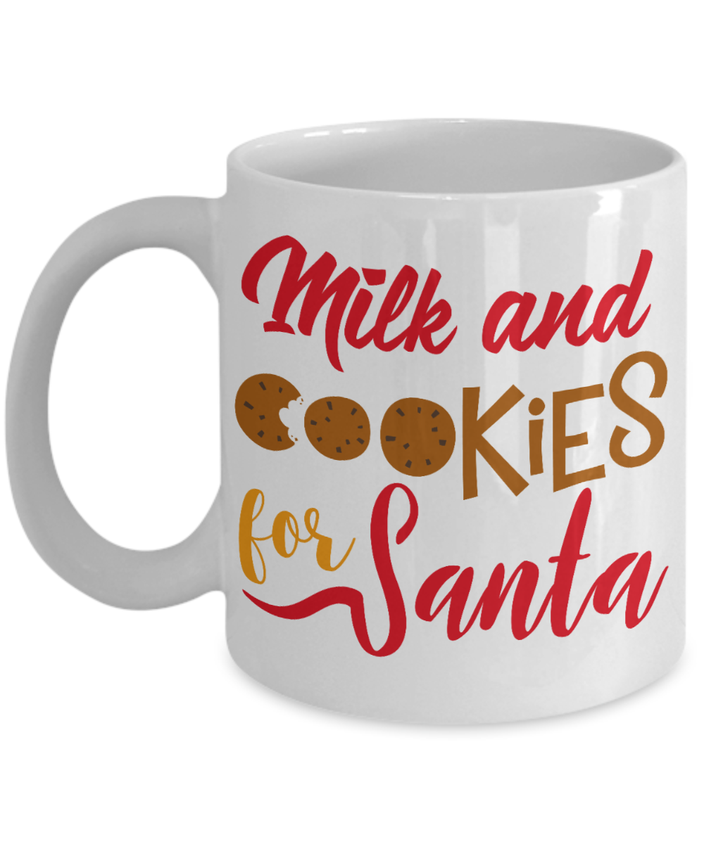 Rumbles the cloud and santa's greatest gift - Milk and Cookies for Santa - Funny Santa Gift Mugs, Christmas Gifts for family Ceramic Cup White, Funny Mugs Gift Ideas 11 Oz