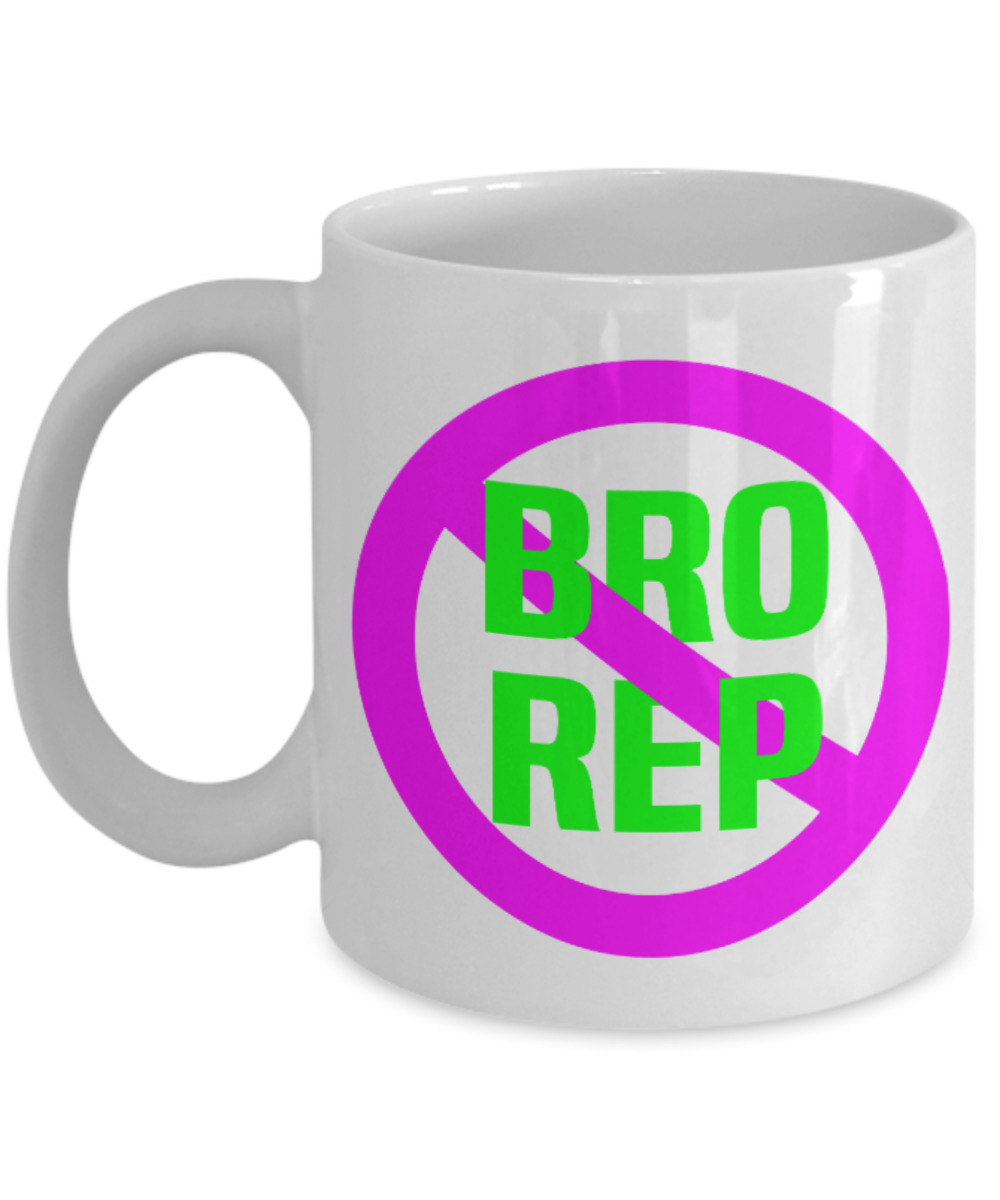 Fitness Lovers mugs , Bro Rep - White Coffee Mug Porcelain Tea Cup 11 oz - Great Gift