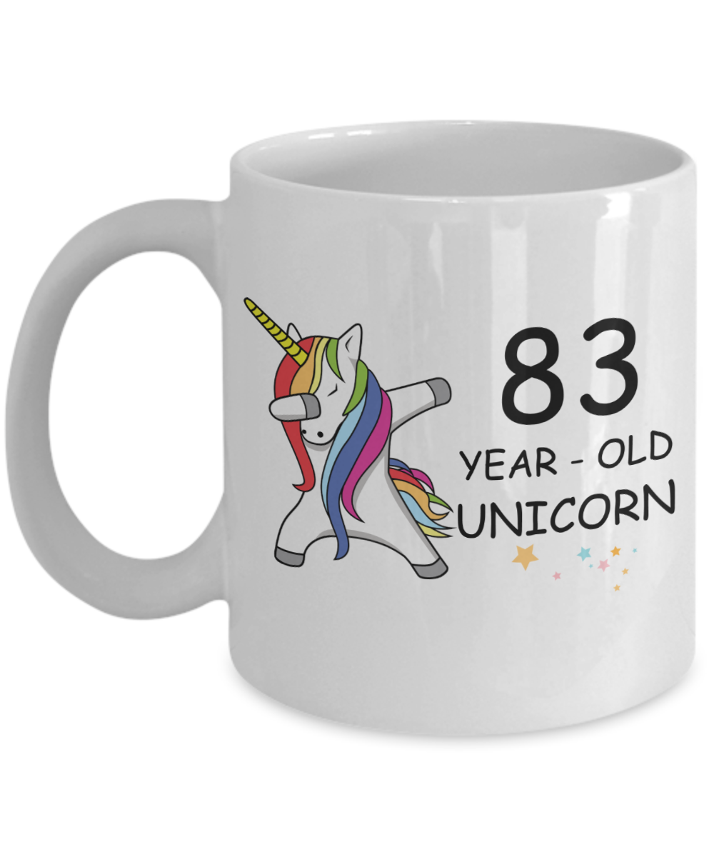 83rd Birthday Gift for Women - 83 Year Old Unicorn Dabbing Mug - Funny White Porcelain Coffee 11 oz for Grandma, Mom, Sister, Best Friend, Women, Her - Legends are Born In 1937